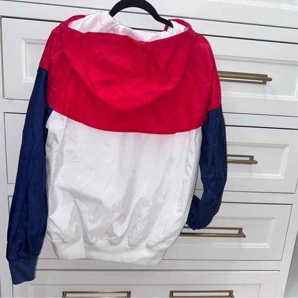 Nike Mens Sportswear Windbreaker Jacket Loose Fit Medium red white and blue - Picture 7 of 8